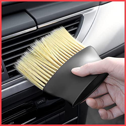 Wolpin Multipurpose Car Interior Ac Vent Dashboard Dust Dirt Cleaner Cleaning Brush For Car Interior Pc Laptop Keyboard Electron