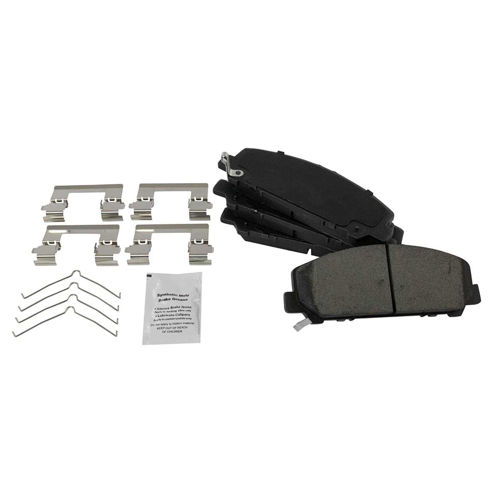 TRQ Front Brake Pads Ceramic Compatible with 2011-2013 INFINITI QX56 2014-2021 QX80 2012-2021 Nissan Armada 2011-2021 Titan 2011