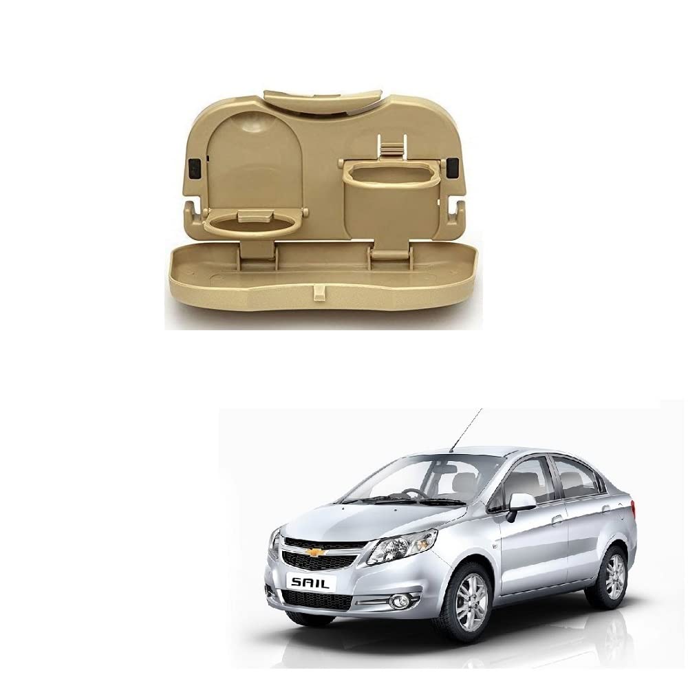 Stylish Foldable Compact Car Back Seat Tray for Food/ Drinks/ Cup/ Bottle Holder Universal Pack of 1 Suitable for Chevrolet Sail
