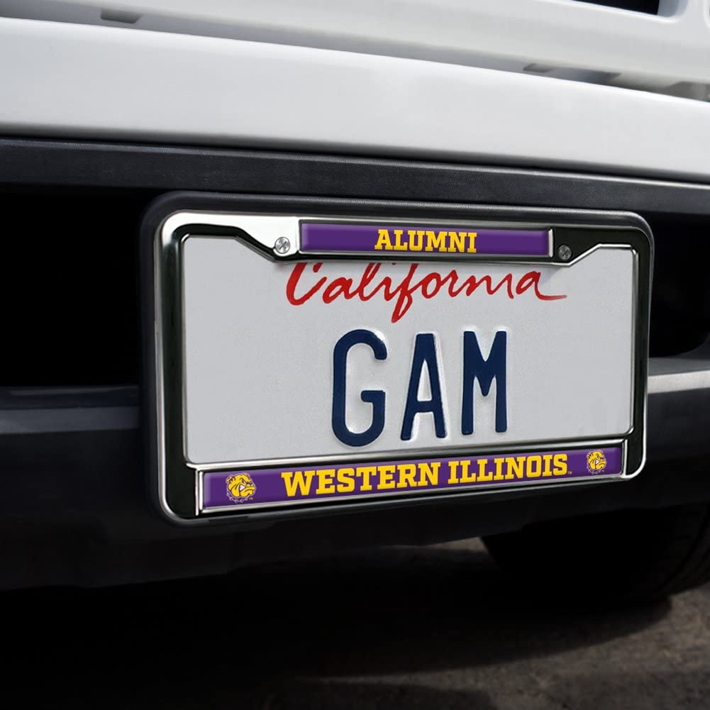 GRAPHICS & MORE Metal License Plate Frame - Full Size, Western Illinois University, One Size