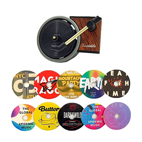 Jvhgubay Record Player Air Freshener Car Vent Clip Fragrance Diffuser Car Retro Air Freshener Clip Vent Outlet Car Inter Decor A