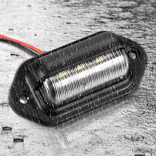 Mudder 4 Packs 12V 6 Led License Plate Light Waterproof License Plate Lamp Taillight For Truck Suv Trailer Rv Trucks And Boats L