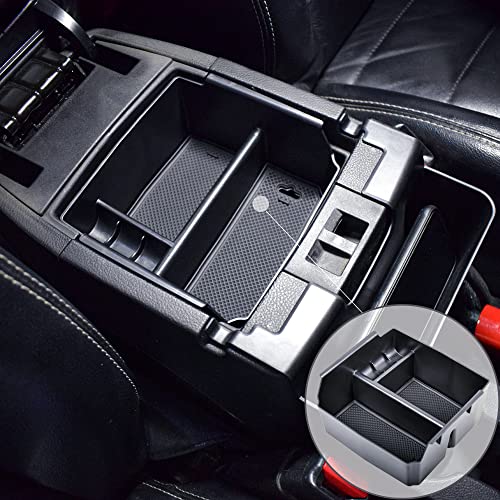 Tacobro Center Console Organizer Tray For Jeep Wrangler Jk And Jku 2011-2018 Accessories, Unlimited And 2 Door, Including Rubicon, Sport, Sahara Storage Box Insert Tray,Not For 2018 Jl/Jlu, Black Trim