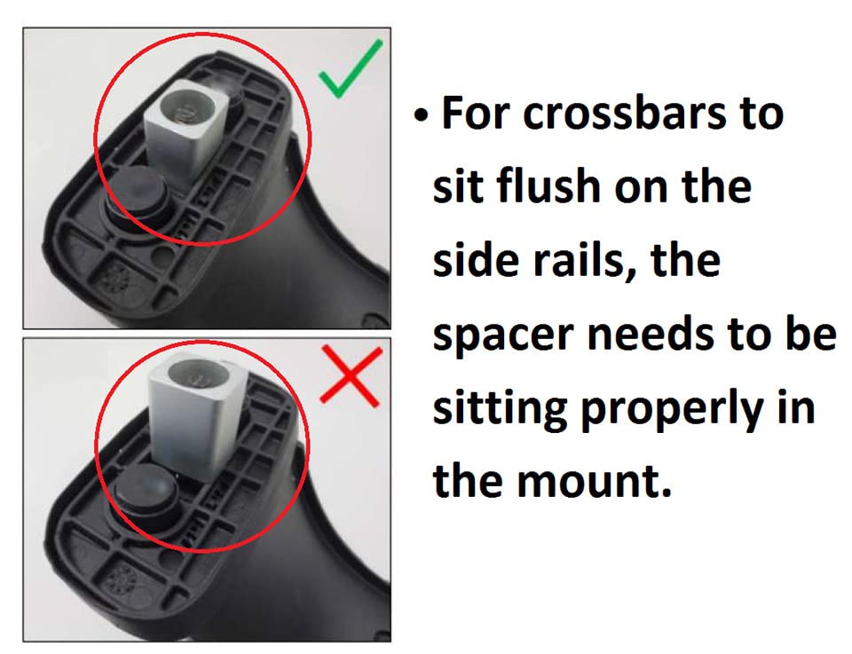 Brightlines All Metal Cross Bars Roof Racks Replacement For 2014-2019 Toyota Highlander (Highlander Xle Limited & Se, Black)