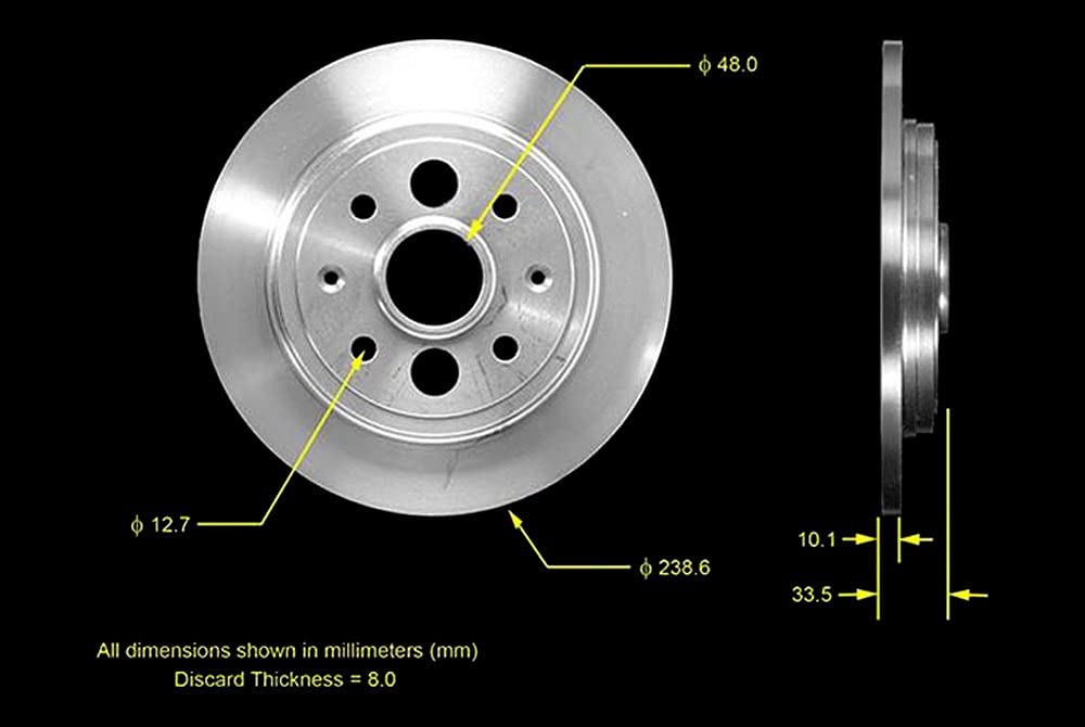 Bendix Premium Prt1573 Rear Brake Rotor For Acura Integra 1989-1986