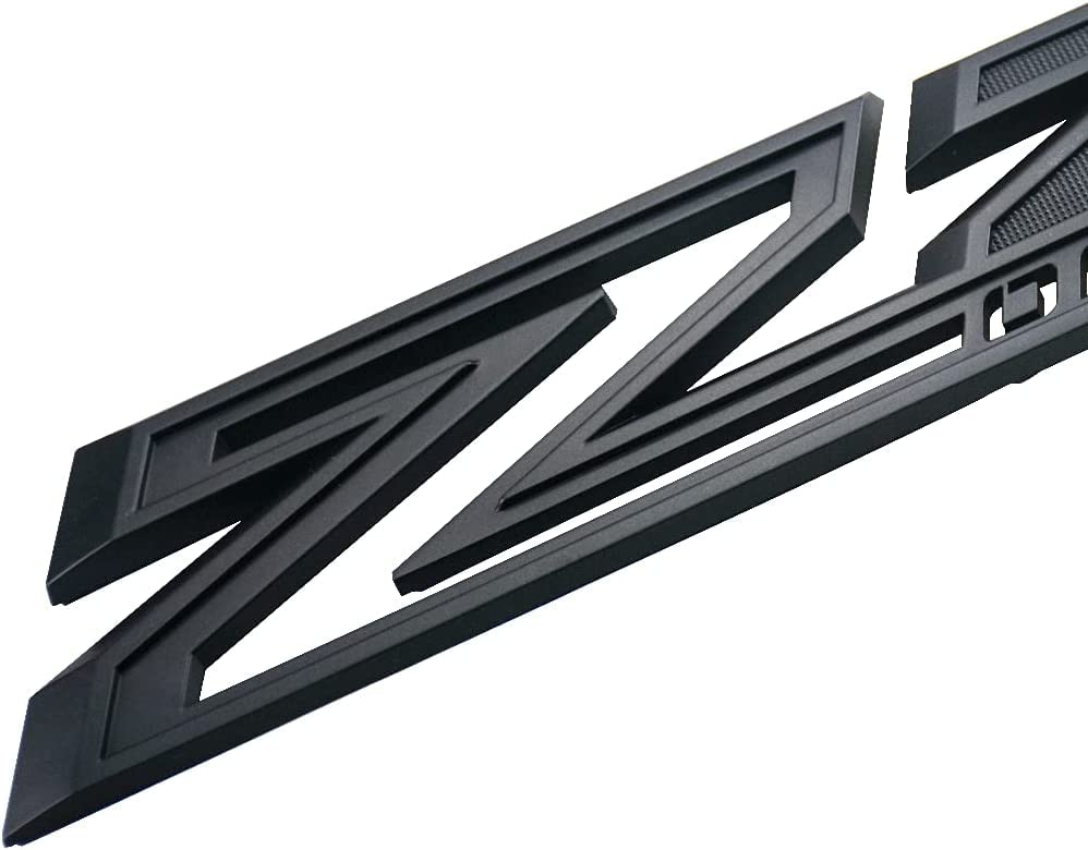 Yoaoo 2-Pack Z71 Off Road Emblems - Black Plastic Badges for Silverado (Model CS203-2-Z71offBKBK)