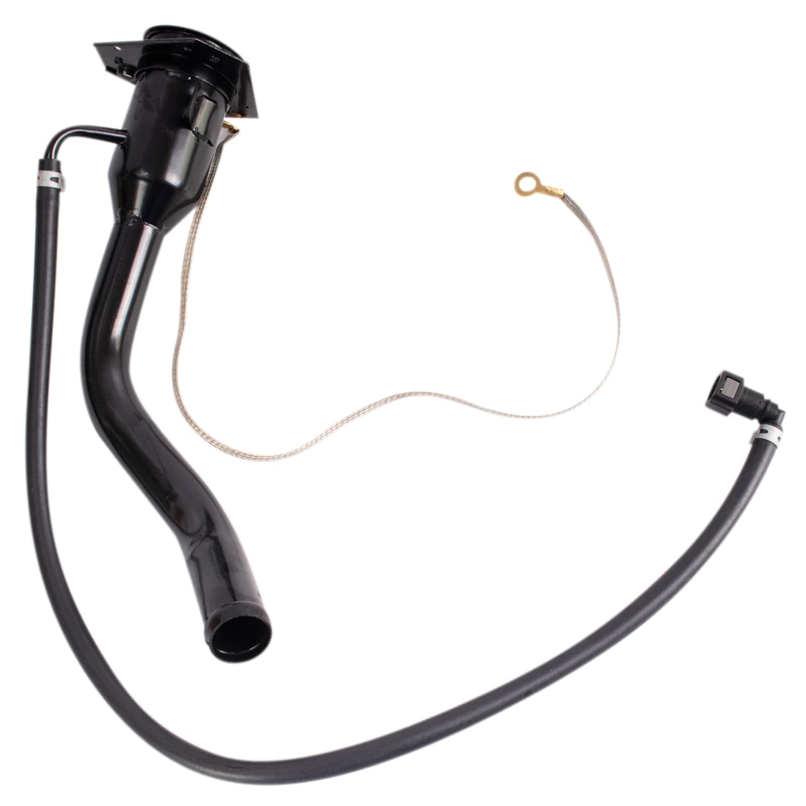 Trq Fuel Tank Filler Neck Black Compatible With 2005 Chevrolet Silverado 1500 Gmc Sierra 1500