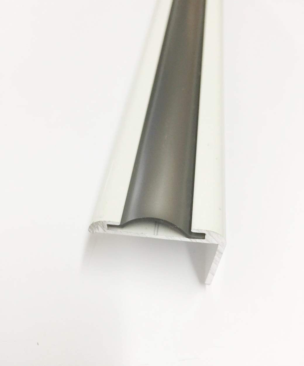 Qpn Silver Vinyl 7/8" Insert Molding Trim Screw Cover Rv Camper Travel Trailer (100 Ft, Silver)
