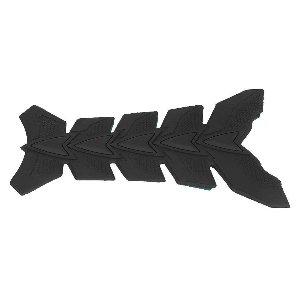 Qiilu Motorcycle Sticker, 3D Black Rubber Tank Pad Protector Oil Gas Tank Pad Fish Bone Protector Pad Decor Black For Motorcycle