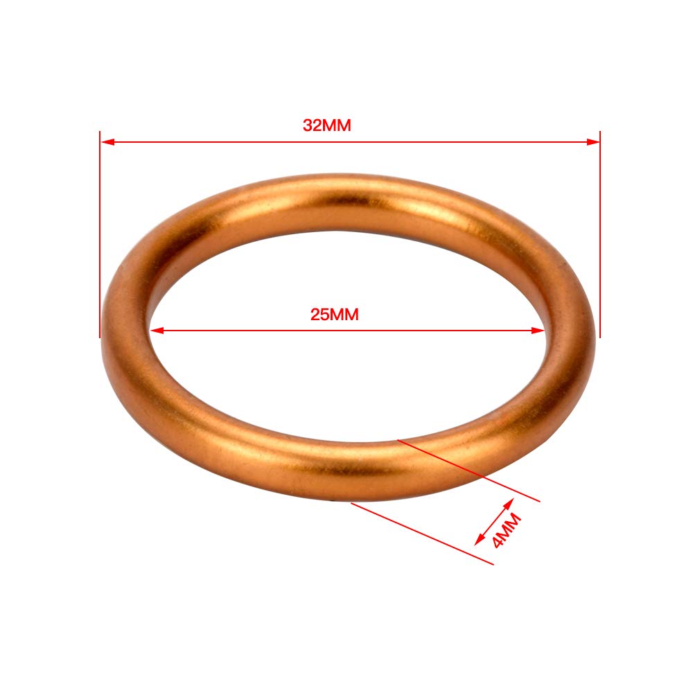 HIAORS 3Pcs Exhaust Muffler Pipe Gasket for 50cc 110cc 125cc Lifan TaoTao Apollo Dirt Pit Bike Thumpstar Quad Bike Go Kart ATV D