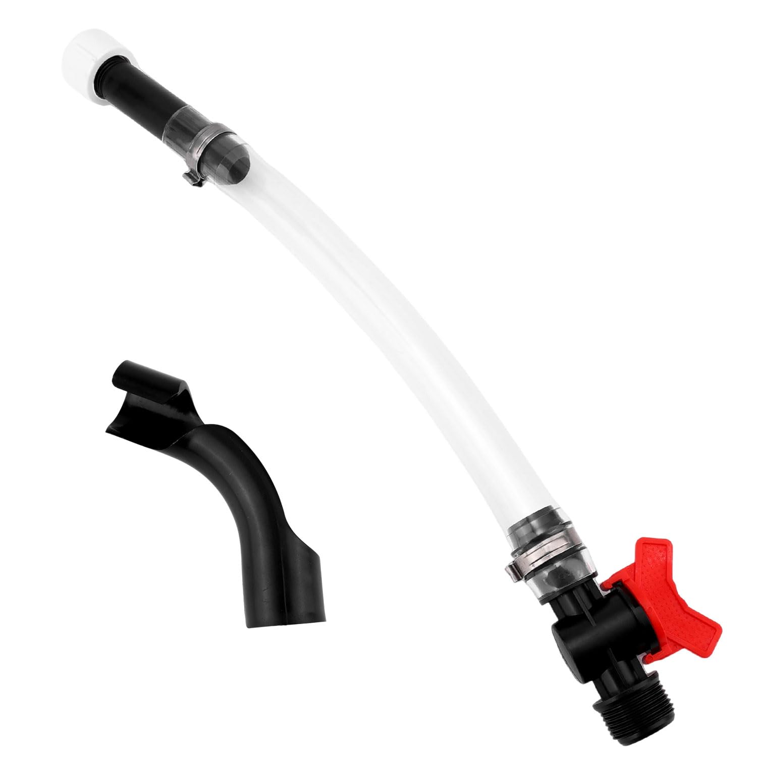 Fuel Jug Hose, Racing Hose Filler Jug Hose with 3044 Ball Valve Compatible with Racing VP Fuel Cans EGS Cans LC2 Cans Scribner F