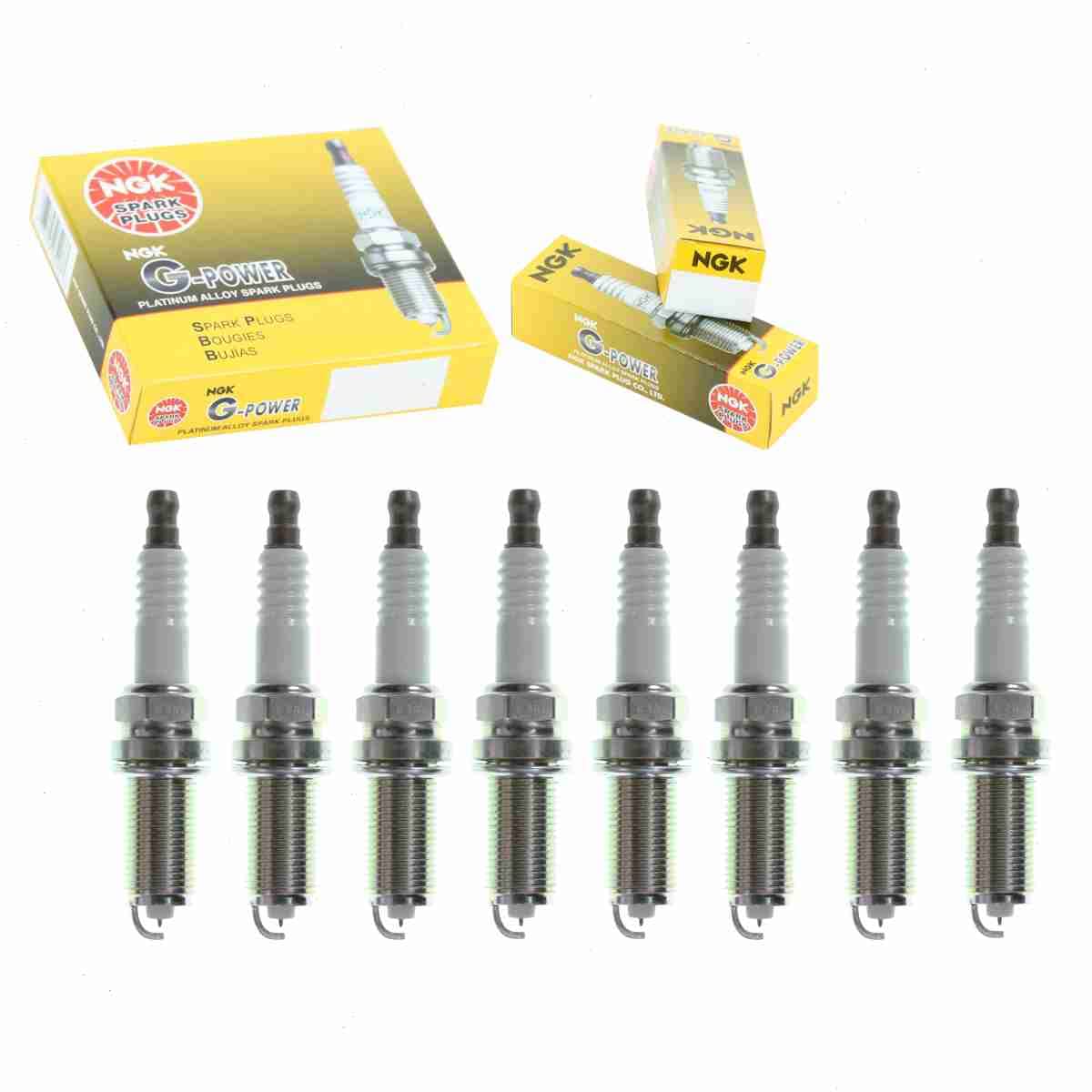 8 pc NGK G-Power Spark Plugs compatible with Toyota Tundra 4.6L 5.7L V8 2007-2020
