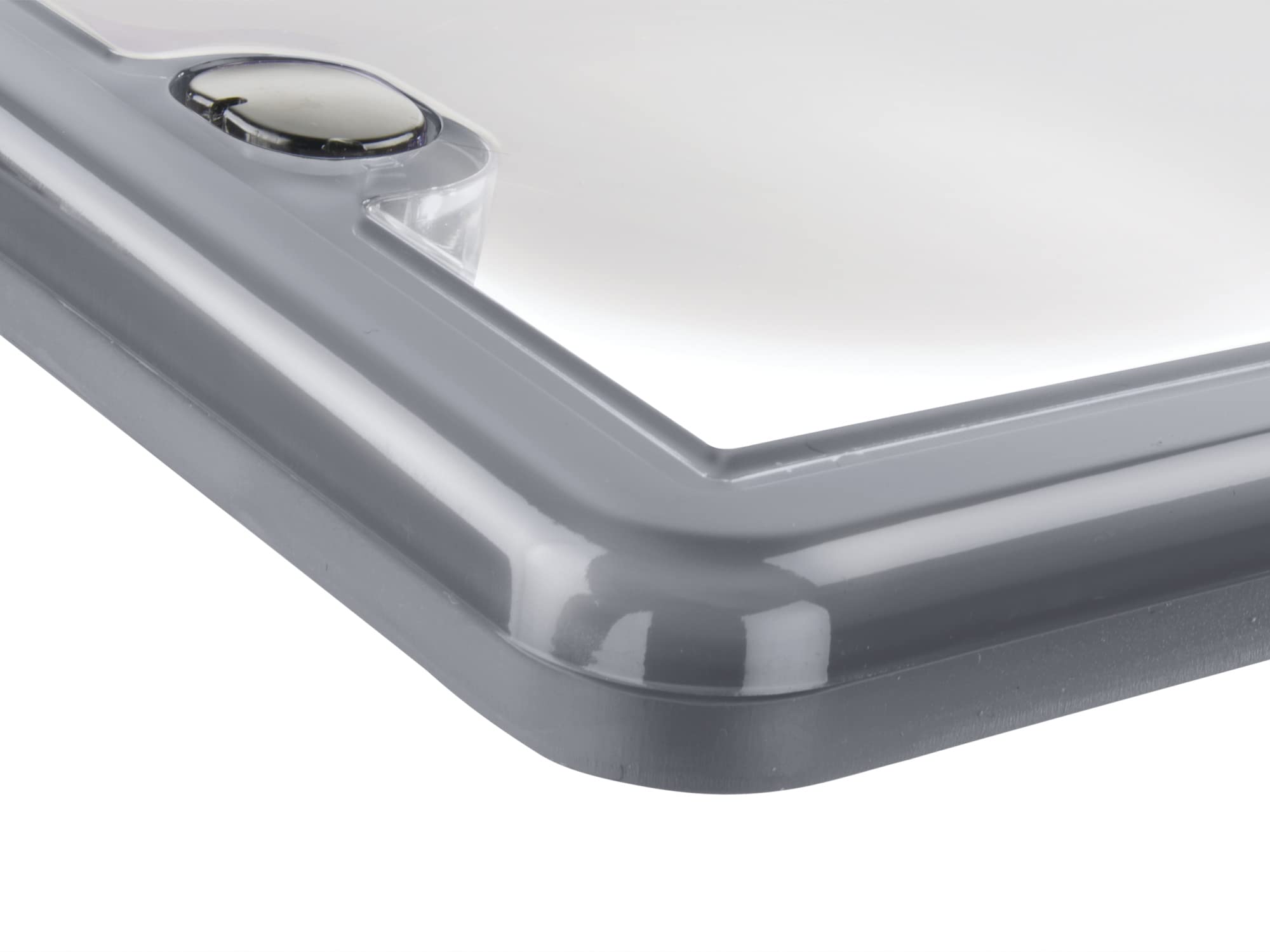WeatherTech ClearCover License Plate Cover and Frame, Beluga Grey