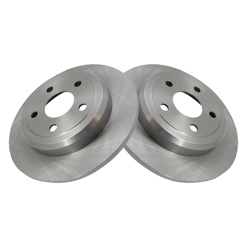Trq Rear Brake Rotors Set Solid Compatible With 2011-2020 Dodge Durango Jeep Grand Cherokee
