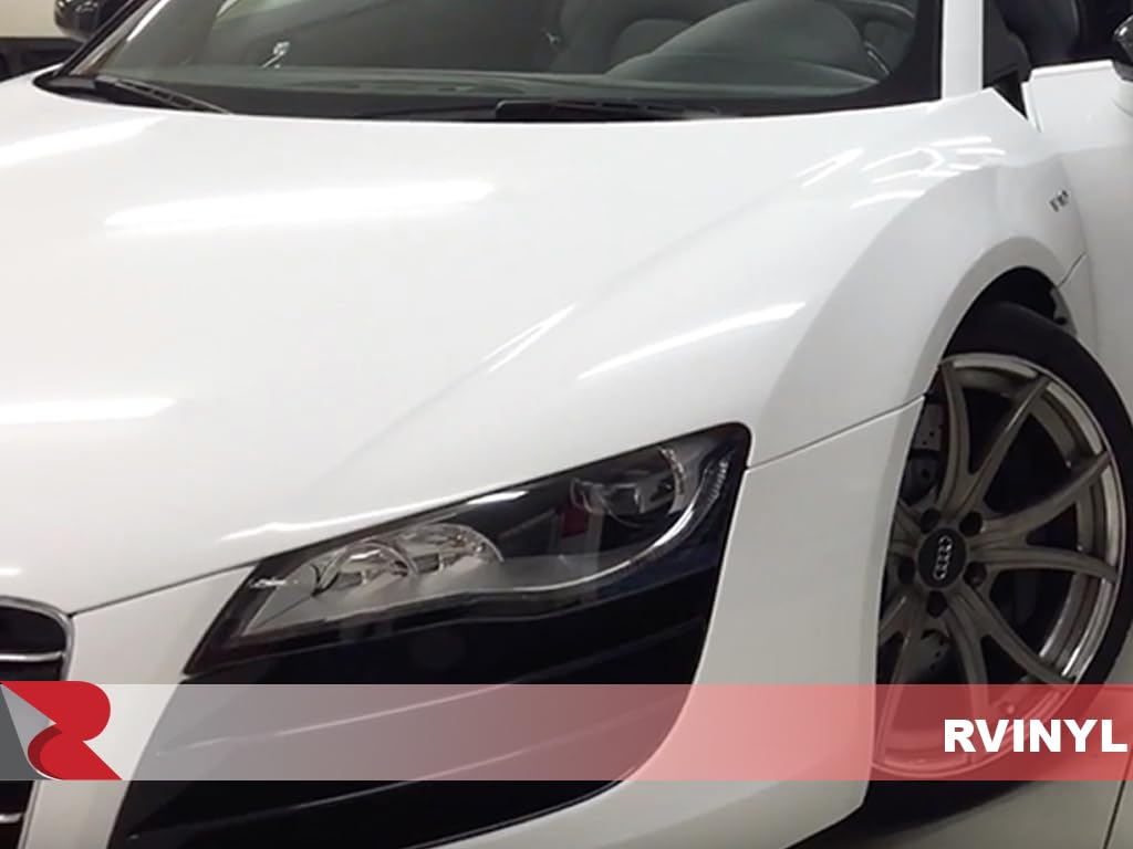 Rvinyl 3M 2080 G10 Gloss White Vinyl Car Wrap Film - 5ft x 12ft with Application Card