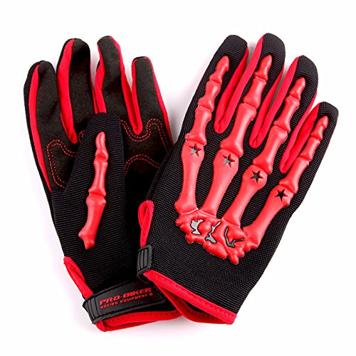 1STORM Youth Motocross Gloves, Red Textile/Mesh, Size L (Palm Width: 3.1 inch), for BMX, MX, ATV, Dirt Bike, Bicycle Riding