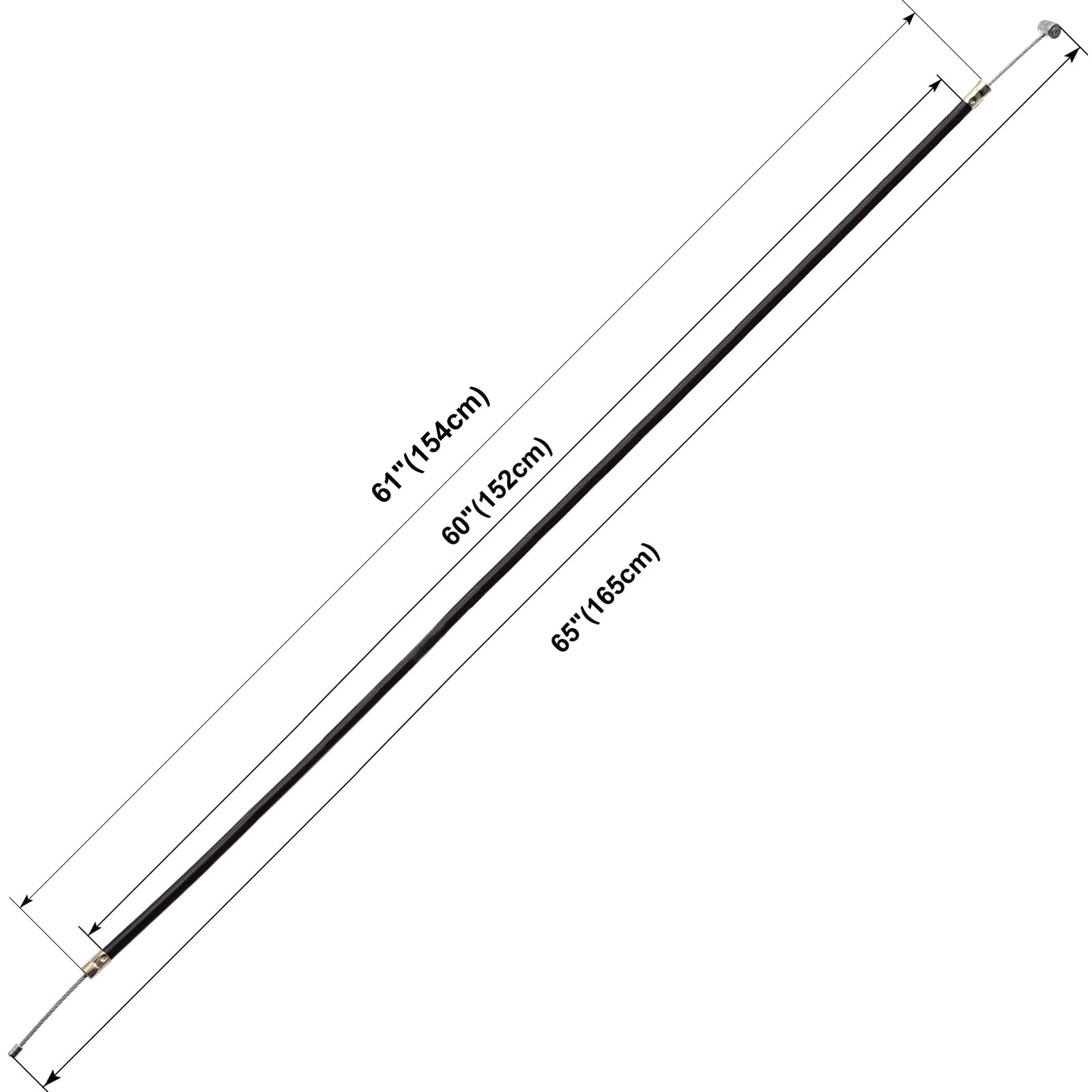 Royitay Throttle Cable 65" for Manco Go Kart, 60" Housing, Black, Model RT087, 1 PCS