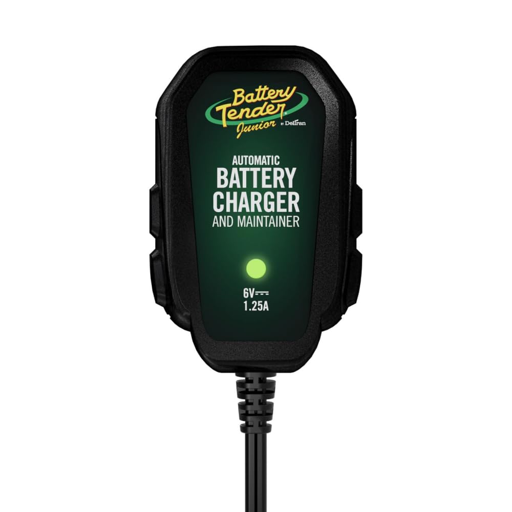 Battery Tender Junior 6V, 1.25 Amp Battery Charger And Maintainer: Fully Automatic 6V Automotive Battery Charger For Cars, Motor