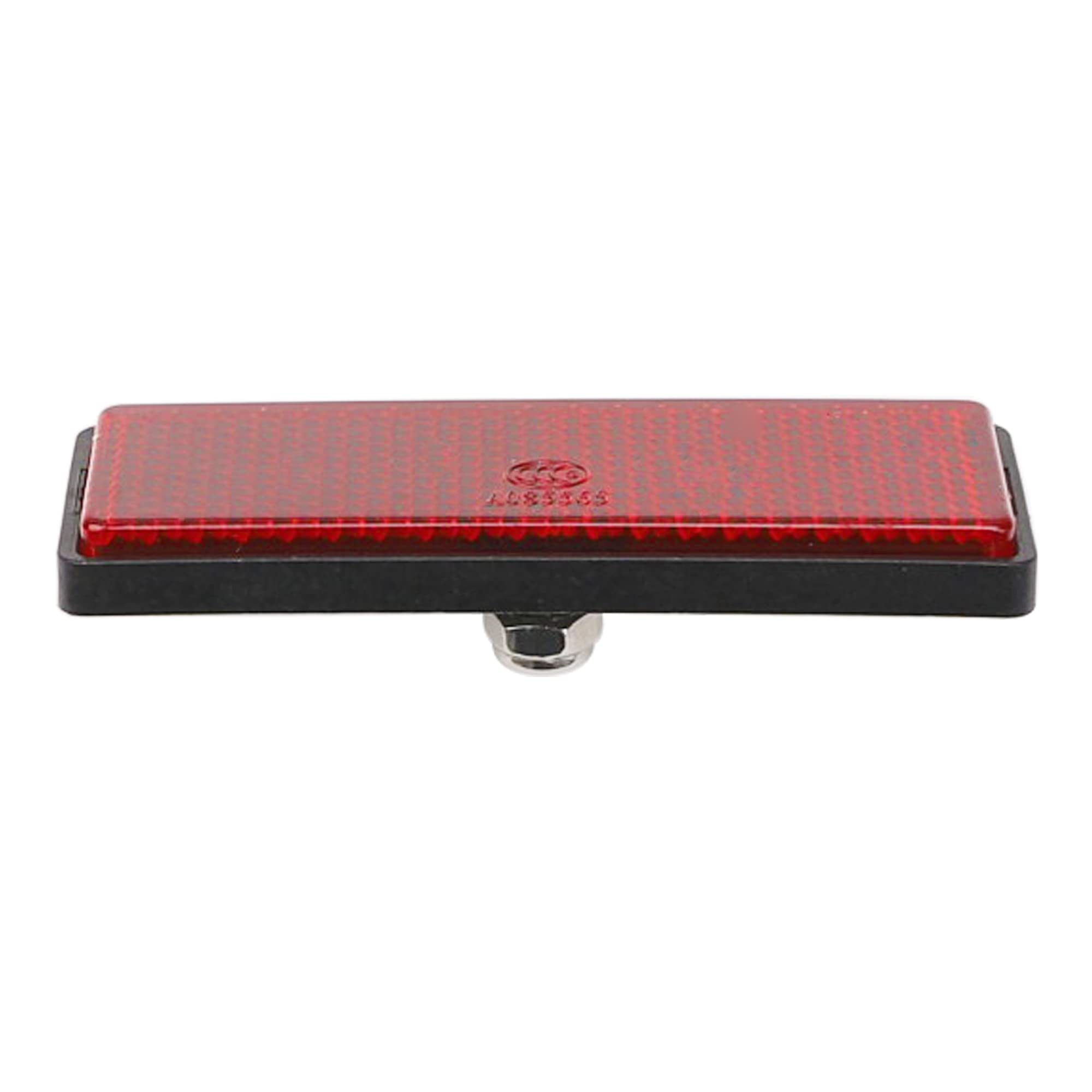 Rrina 4Pcs 1.25' X 3.45' Red Rectangle Plastic Reflective Warning Reflector For Motorcycle Bike