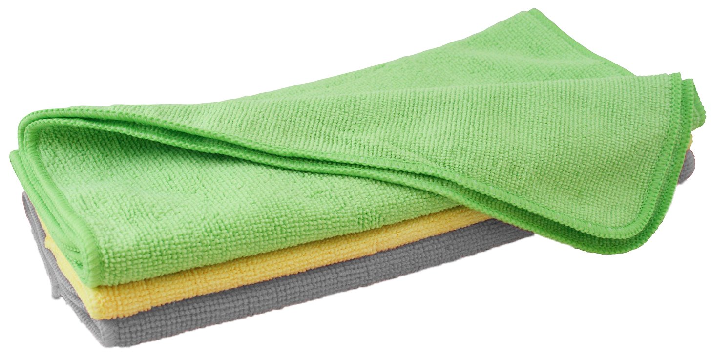Carrand 40061 Microfiber 16 X 16 Towel, 3 Pack (Colors May Vary)