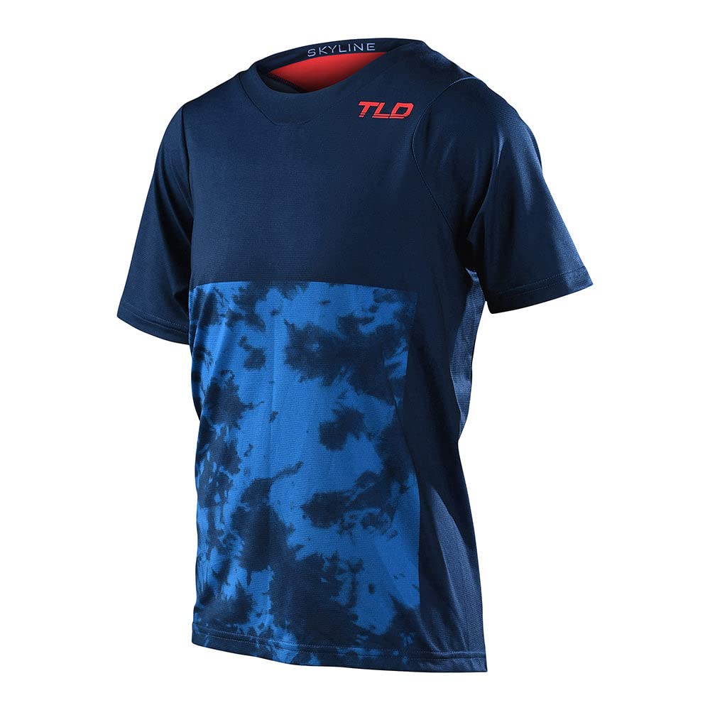 Troy Lee Designs Cycling MTB Bicycle Mountain Bike Jersey Shirt for Youth, Skyline SS Jersey (Slate, XS)