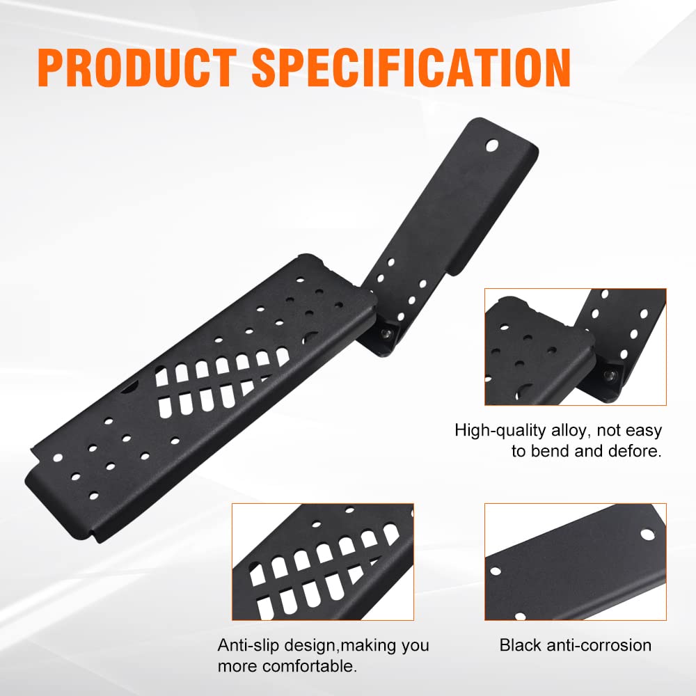 ADTOPI JL Dead Pedal, Gladiator Dead Pedal Left Side Foot Rest Kick Panel Compatible with Jeep Wrangler JL/Gladiator JT 2018 201