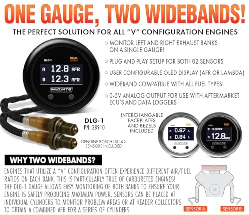 Innovate Motorsports 3891 38910 Dlg-1 Dual Wideband Air/Fuel Ratio Gauge Kit