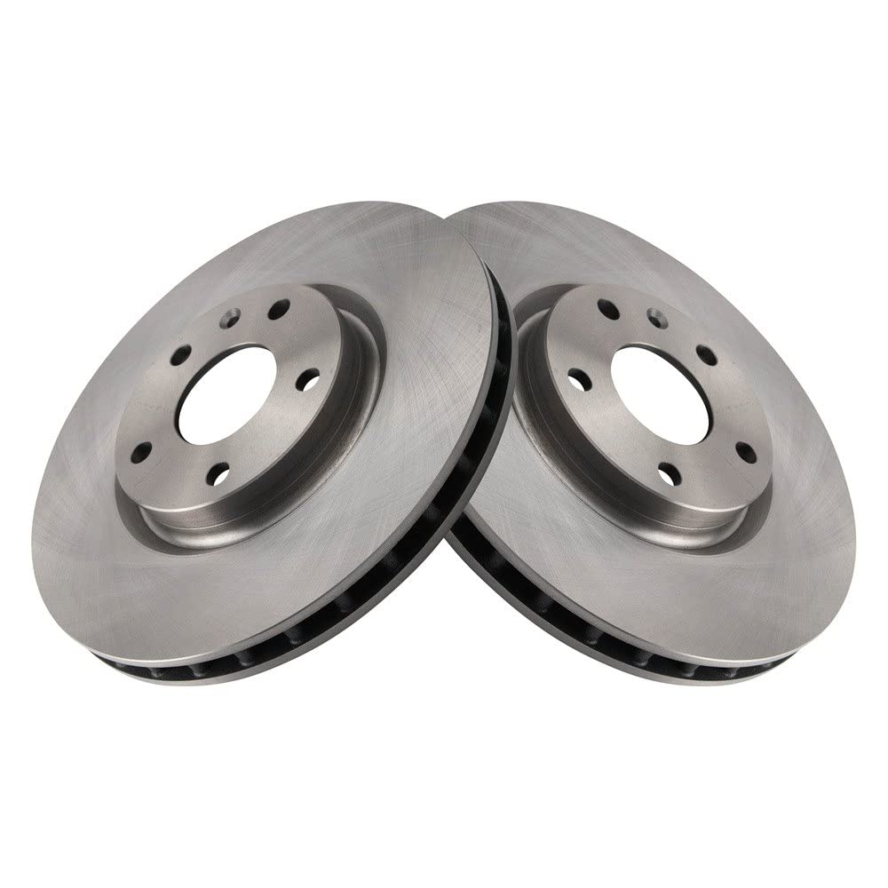 Trq Front Brake Rotors Set Vented Compatible With 2014-2019 Chevrolet Corvette