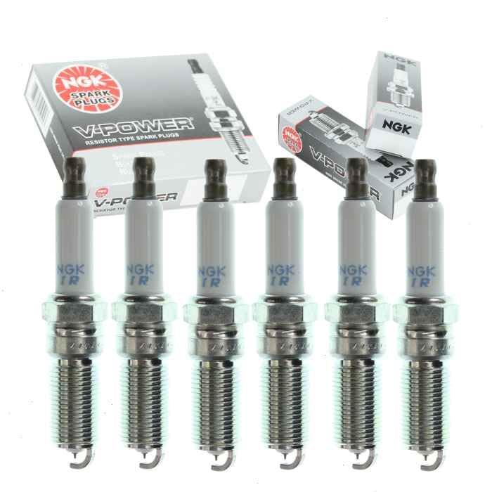 6 pc NGK V-Power Spark Plugs compatible with Chrysler Town & Country 3.3L 3.8L V6 2001-2010