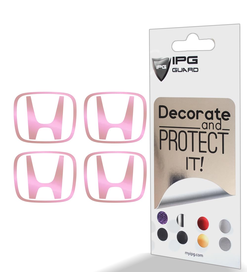 IPG Civic Accord CRV VTEC Si Logo Stickers, 2.25" Inner Cap, Pink Pearl, Vinyl (4 Units)