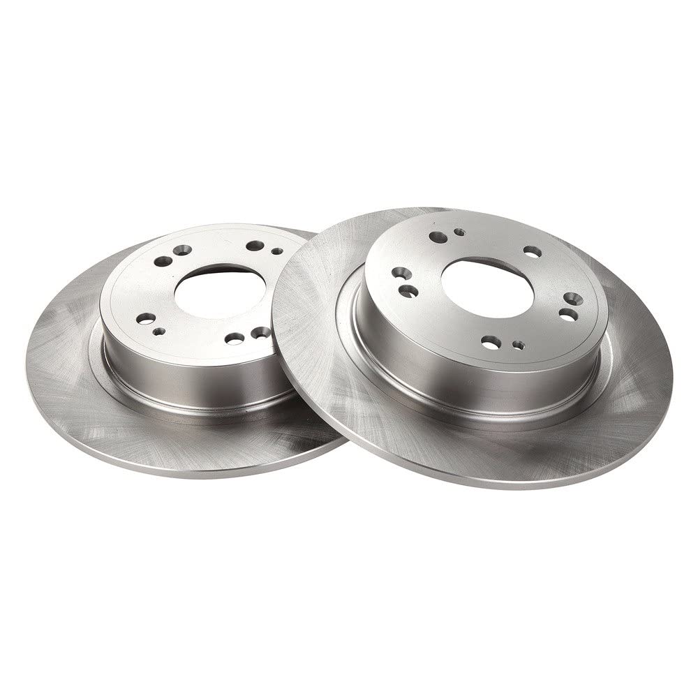 Trq Rear Brake Rotors Set Solid Compatible With 2016-2019 Acura Ilx 2009-2014 Tsx 2005-2020 Honda Accord 2016-2020 Hr-V