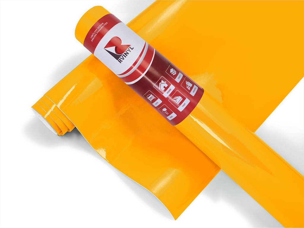 3M 2080 Series G25 Gloss Sunflower Yellow - 5Ft X 3Ft - 15Sq Ft - Dual Cast Thick Vinyl Car Wrapping Film - Vehicle Sheet Roll