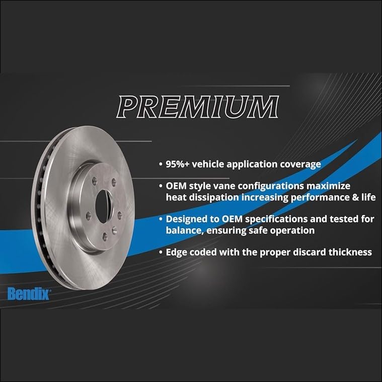 Bendix Premium Prt1135 Front Brake Rotor For Toyota Celica 1981-1976