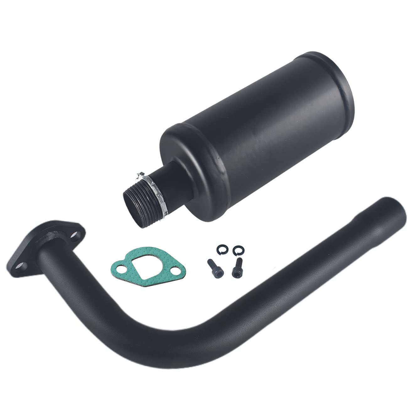 Exhaust with Muffler For Coleman Powersports CT200U BT200X KT196 RB200 MB200,For Predator 212cc 196cc/6.5HP Go Kart and Gas Mini