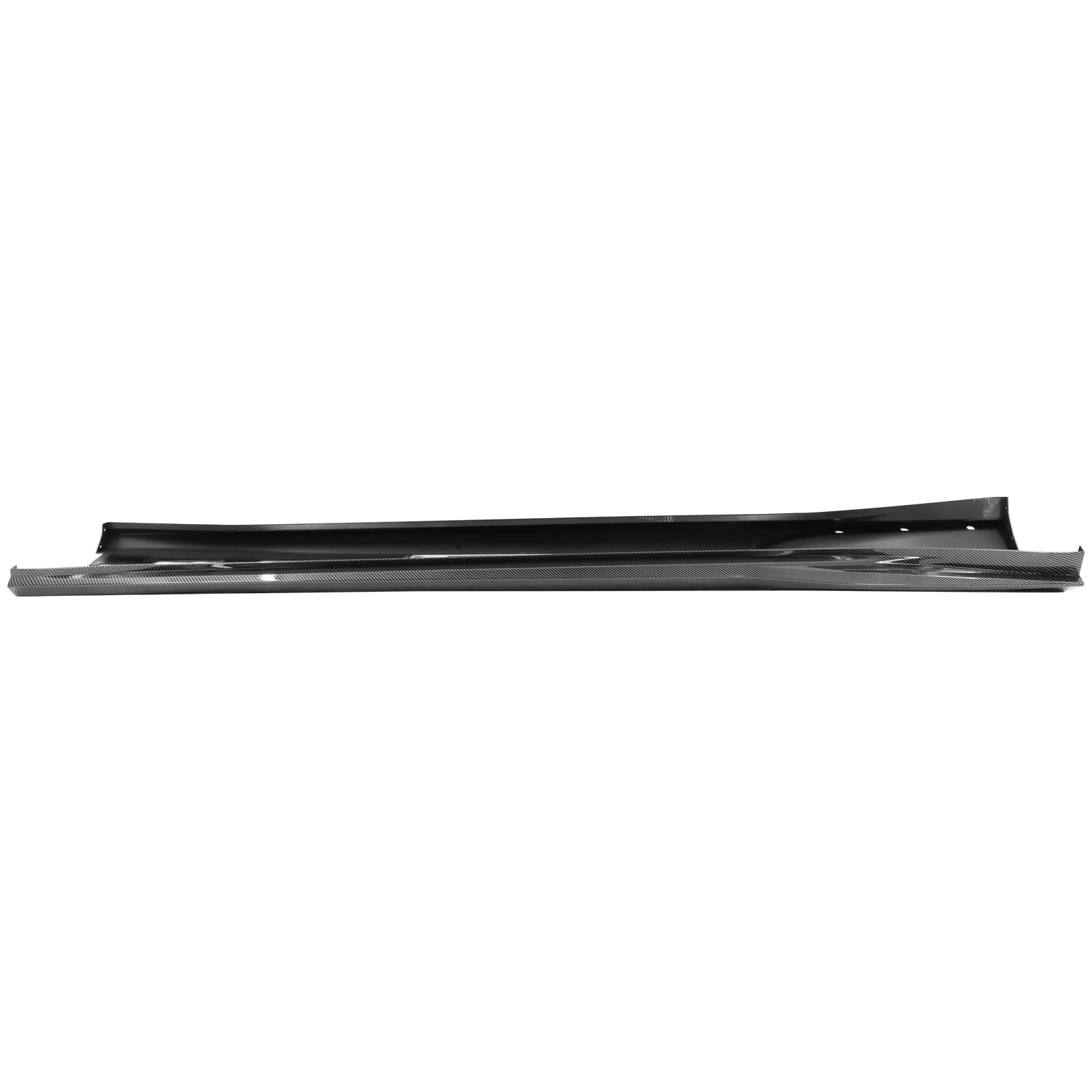 IKON MOTORSPORTS, Side Skirts Compatible with 2016-2024 Chevy Camaro, Rocker Style Gloss Black PP Side Skirt Moulding Rocker Pan