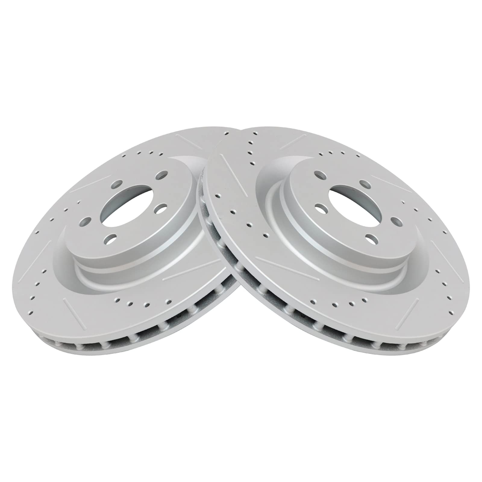 Trq Front Performance Brake Rotors Set Premium G-Coated Compatible With 2009-2014 Chrysler 300 2008-2022 Dodge Challenger 2006-2