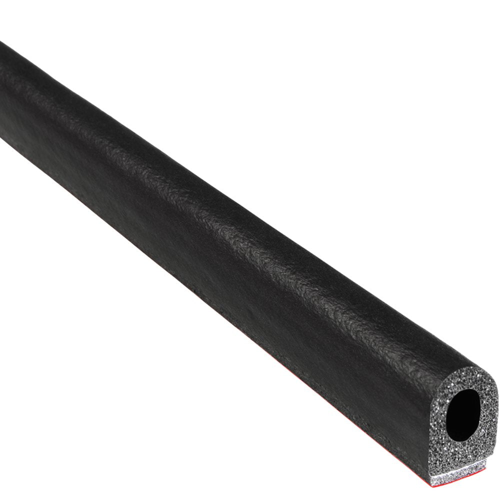 Trim-Lok D-Shaped Rubber Seal (Thick Wall) - .437    Height.375    Width, 100 Length - Epdm Foam Seal With Bt (3M) High Strength