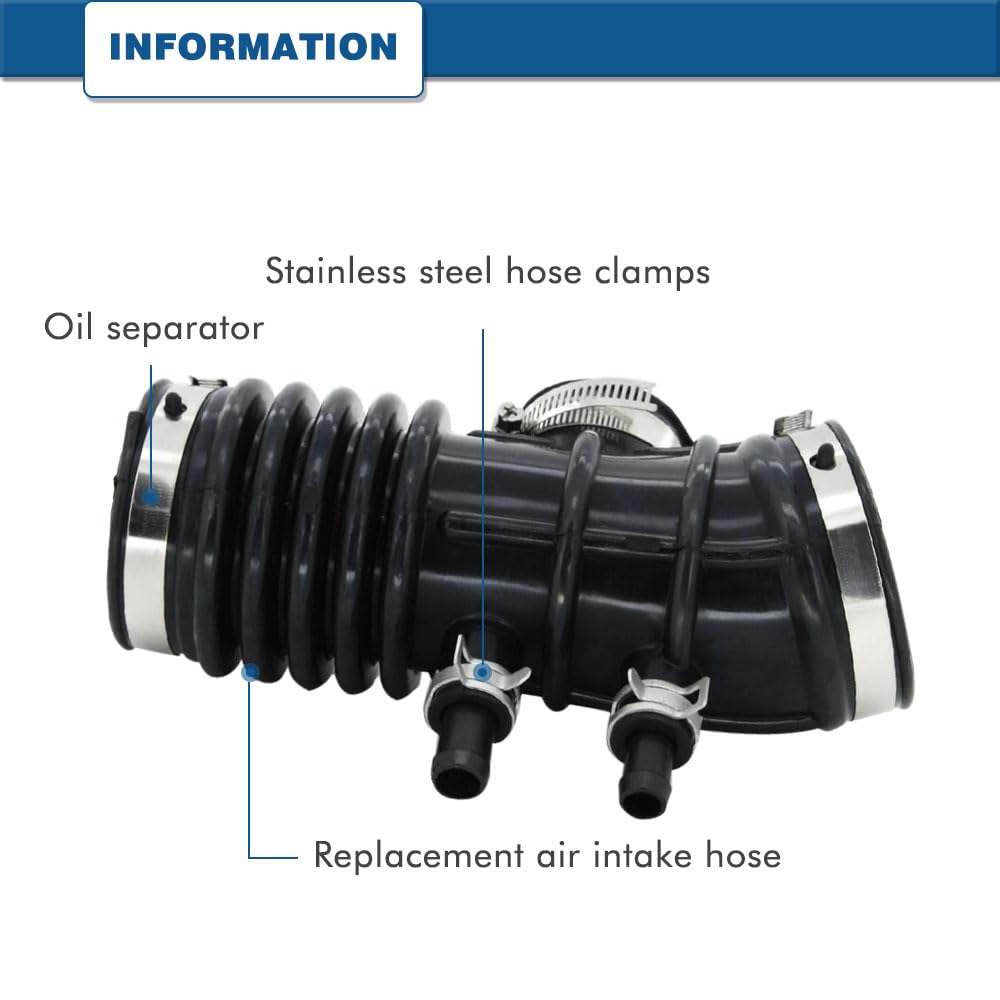 Air Intake Hose Compatible With 1999-2004 Nissan Frontier And 2000-2004 Nissan Xterra V6 3.3L- Intake Filter Tube Replaces # 165