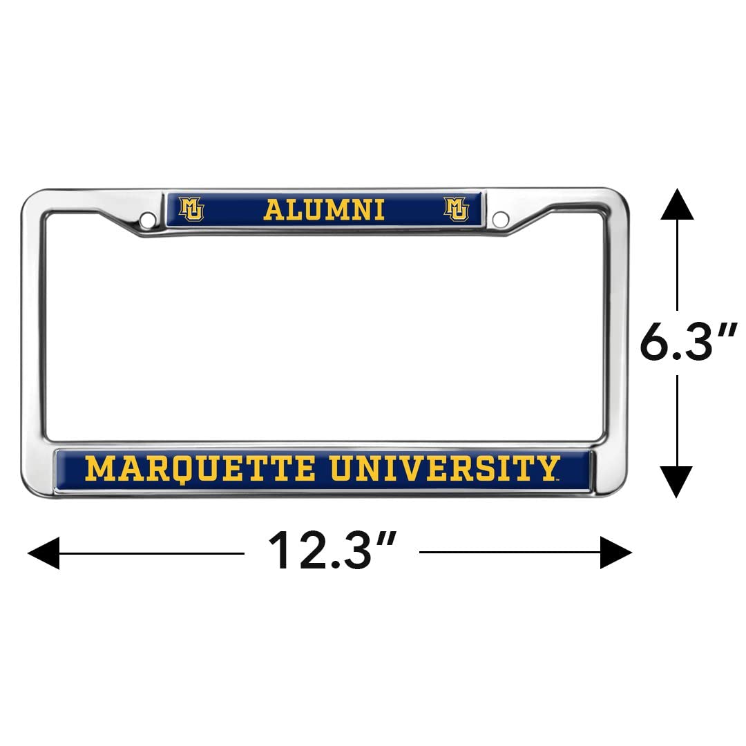 GRAPHICS & MORE Full Size Metal License Plate Frame - Marquette University Alumni Design, One Size, Standard Fit