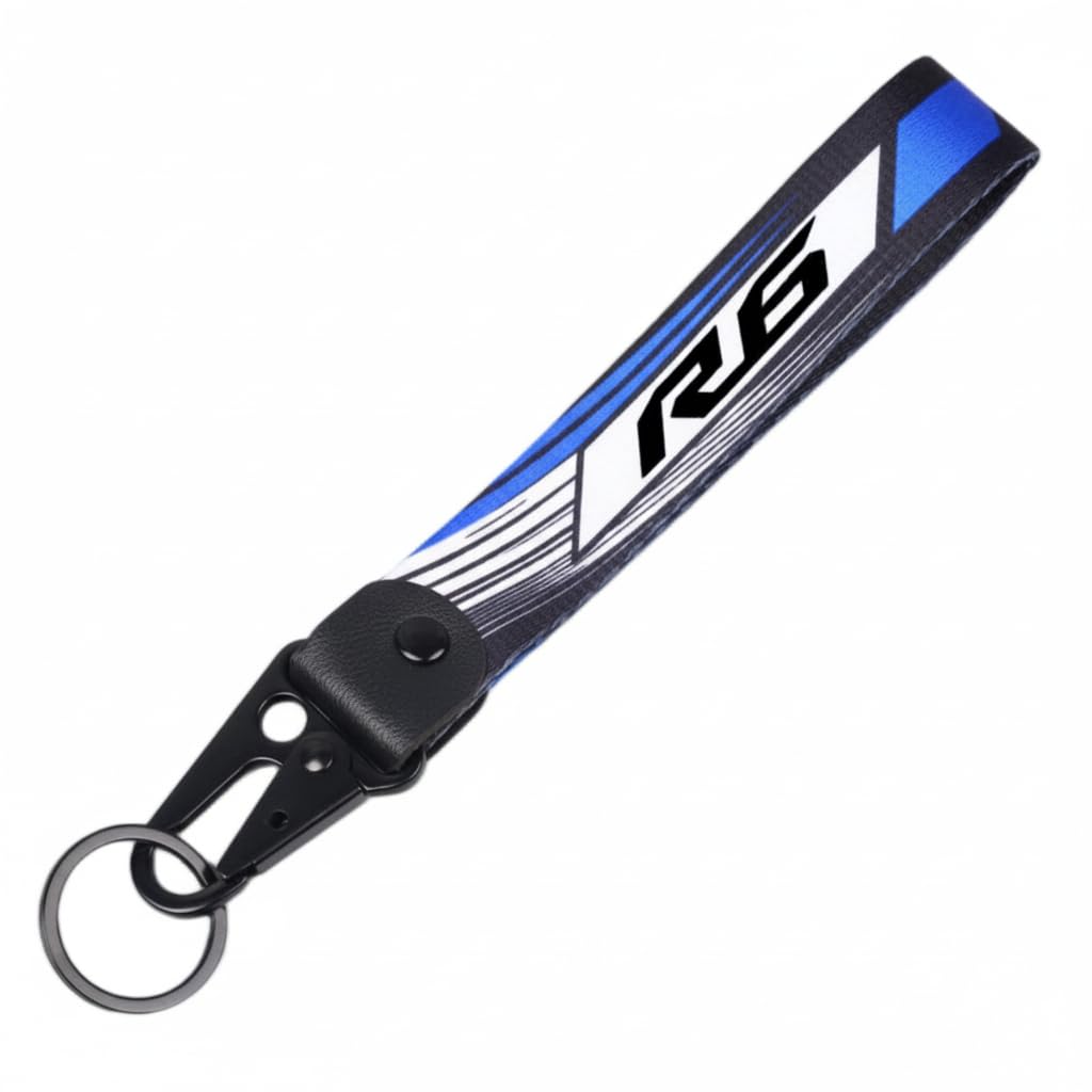 Motorcycle Accessories Key Chain Keyring Reinforced Fabric Keychain Compatible with YAMAHA YZF R6 YZFR6 YZF-R6