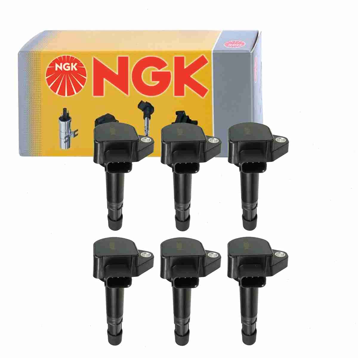 6 pc NGK Ignition Coils compatible with Acura MDX 3.5L 3.7L V6 2001-2009
