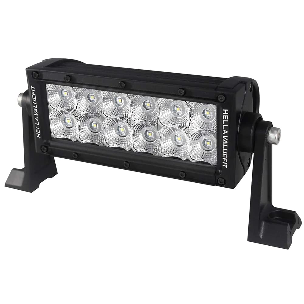 Hella Marine Value Fit Sport Series 12 Led Flood Light Bar - 8'' - Black