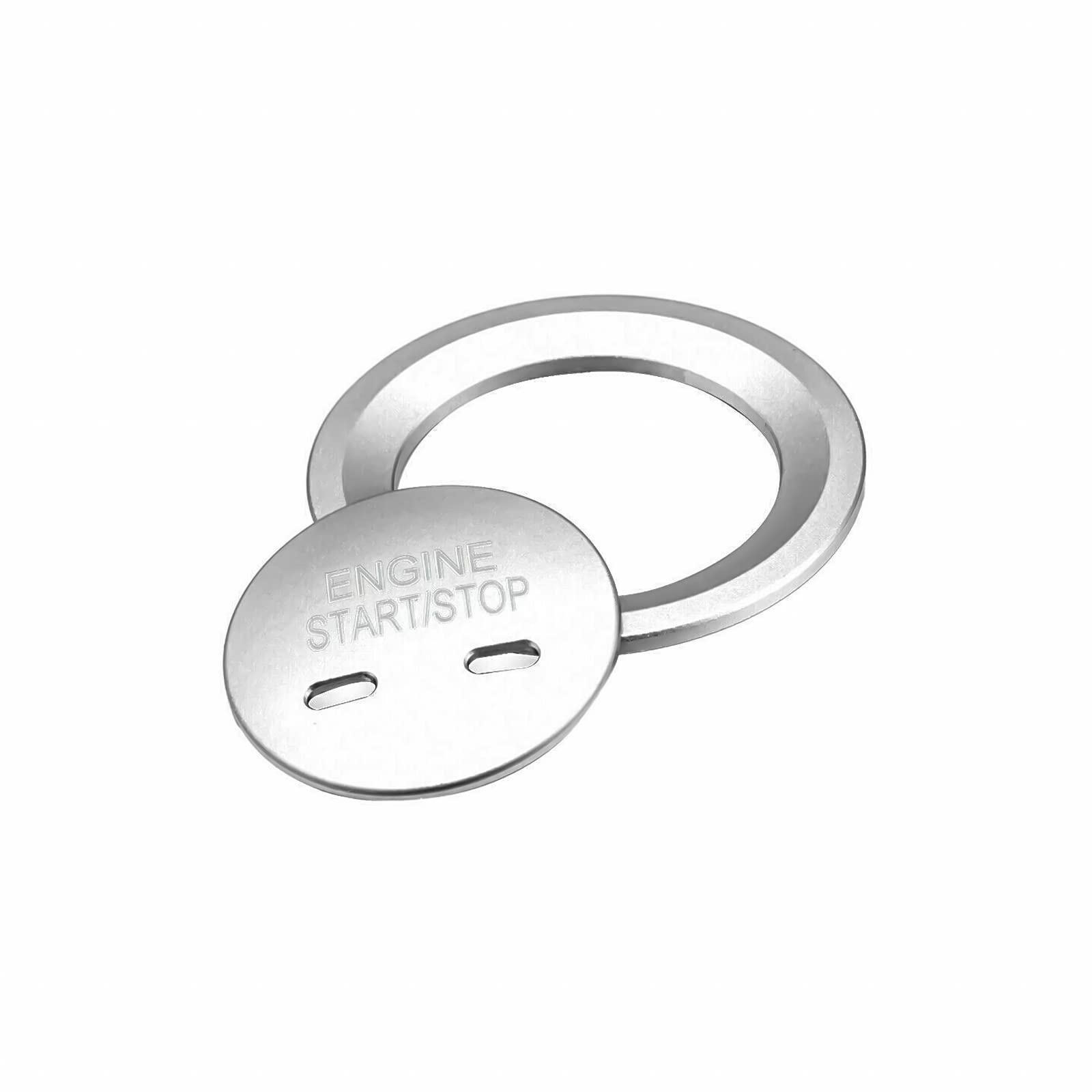 Xotic Tech Aluminum Alloy Engine Start Button,Power Ignition Switch Button Cover Trim & Ring Sticker Compatible With Chevrolet E