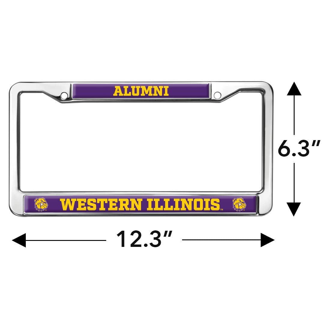 GRAPHICS & MORE Metal License Plate Frame - Full Size, Western Illinois University, One Size