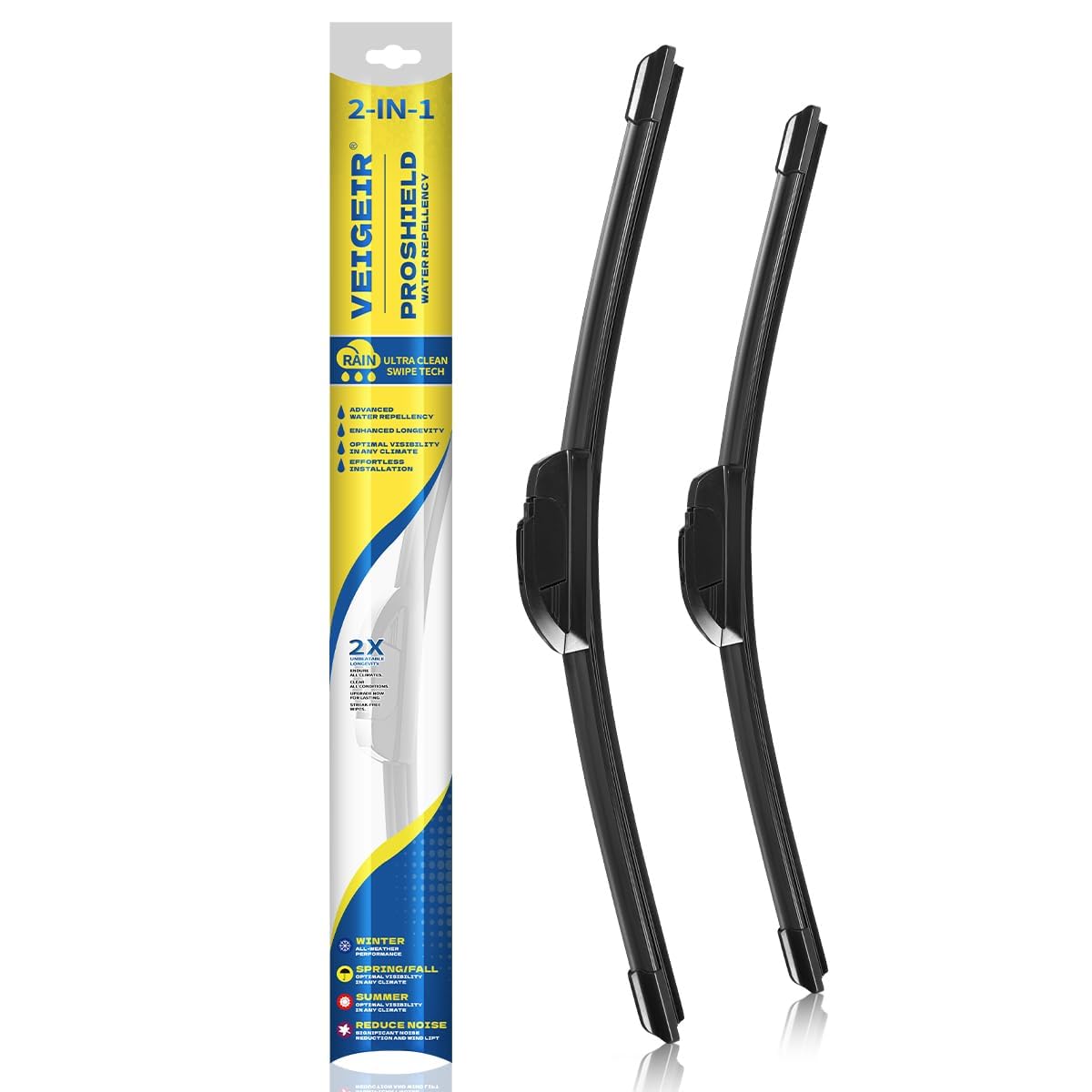 Veigeir 24Inch + 18Inch Windshield Wiper Blades For My Car Universal J/U Hook Front Oem Quality Automotive Replacement Blades