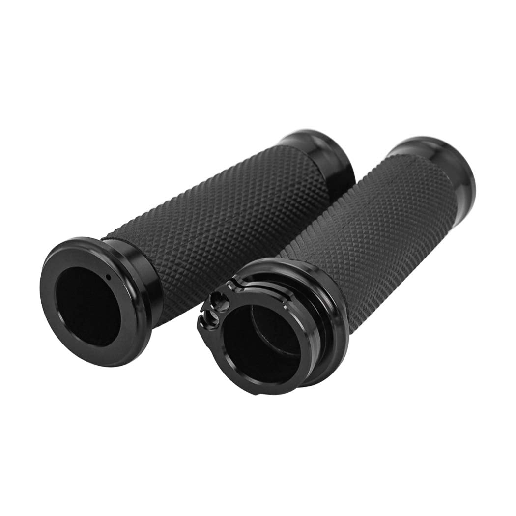 Benlari Black Hand Grips 1 Inch Motorcycle Handlebar Grips Cable Throttle Compatible For Harley Davidson Sportster Touring Dyna