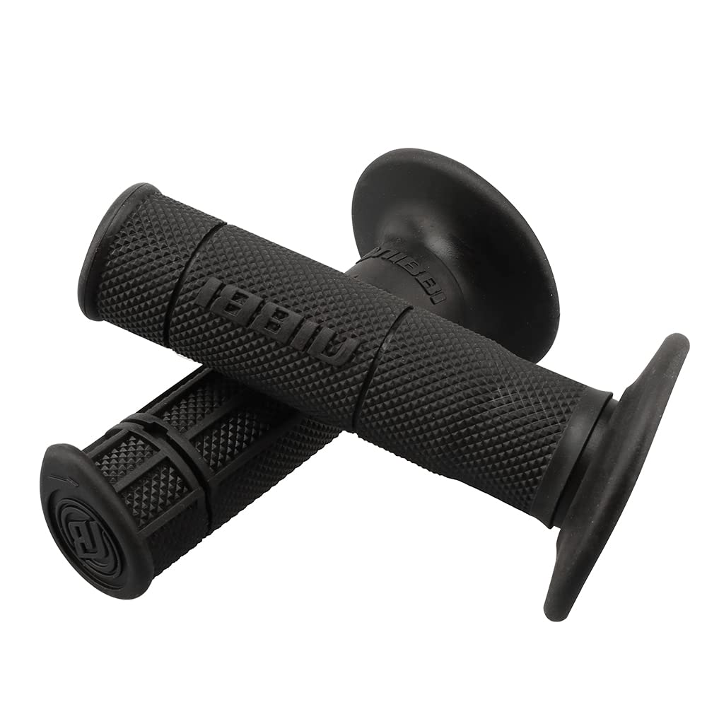 NIBBI Motorcycle Hand Grips, 7/8'' 22mm 24mm Dirt Bike Grips,Universal Motorcycle Handlebar Grips,ATV Twist Throttle,Non-Slip Ru