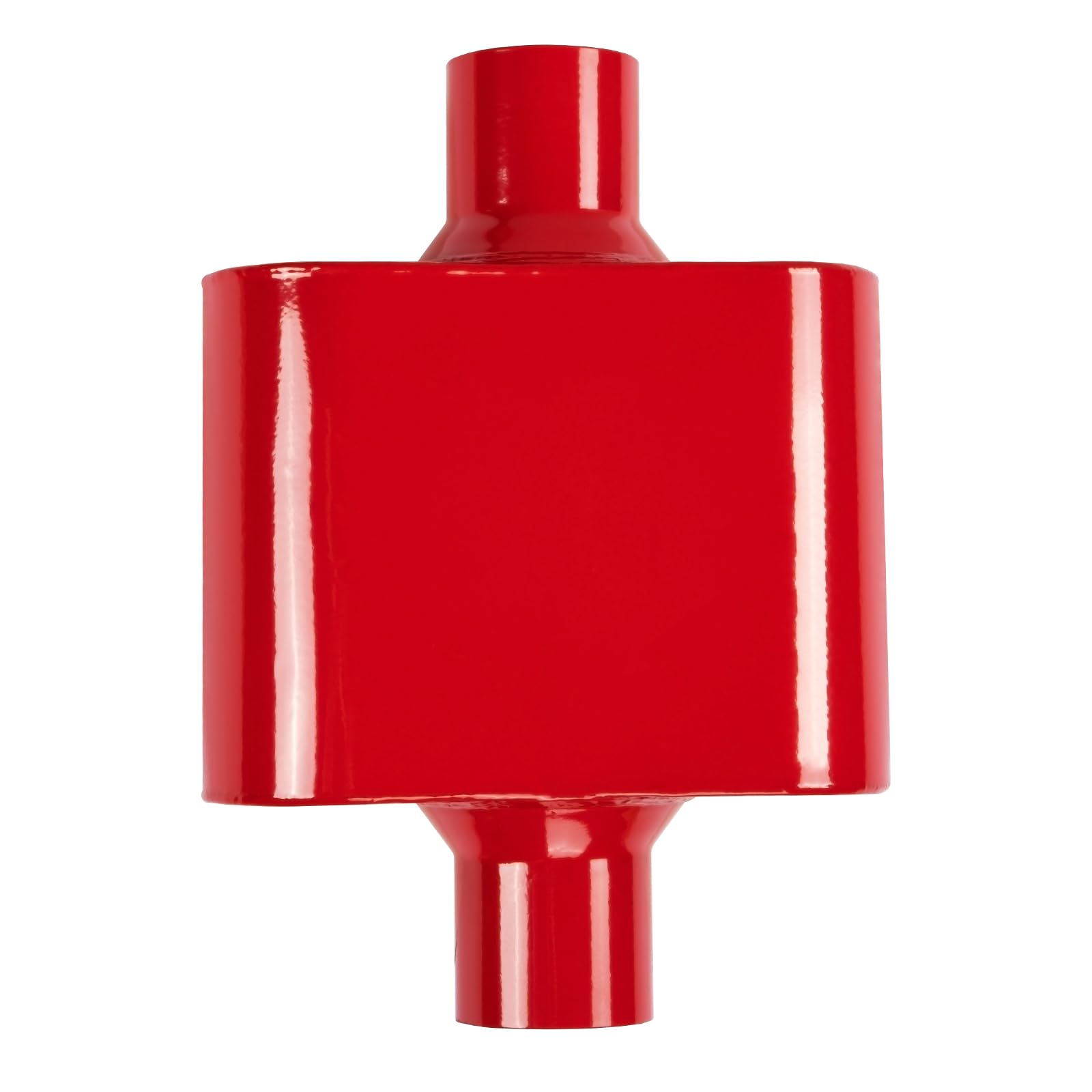 Floshine Universal Mufflers,Performance Automotive Exhaust Muffler,Single Chamber 2.75 Inch Inlet (Id) 2.75 Inch Outlet (Id) Red