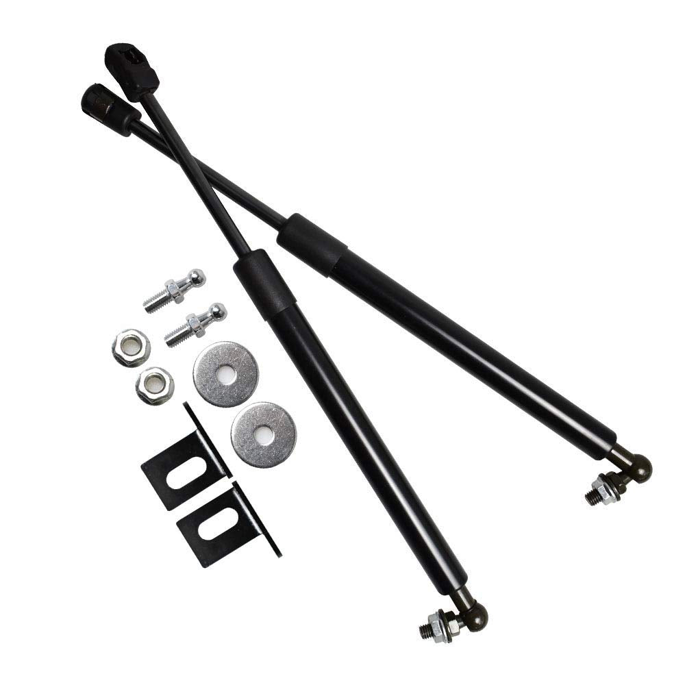 Kunsyoukim Lift Supports For Ford Mustang Mk6 2015-2020 Front Bonnet Hood Modify Carbon Fiber Gas Charged Shock Dampers Spring Struts Bar (2 Pcs) (Normal Black)