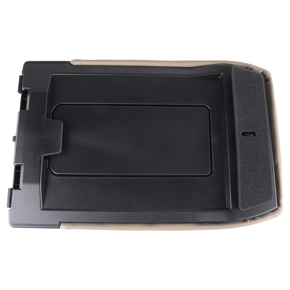 Ocpty Center Console Lid Cover Armrest Kit Compatible For Cadillac For Chevrolet For Gmc Pickup Truck For Suburban For Tahoe For Silverado Sierra For Yukon Xl Replaces 19127364 (Tan)